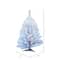 3ft. Pre-Lit Crystal White Spruce Artificial Christmas Tree, Multicolor LED Lights